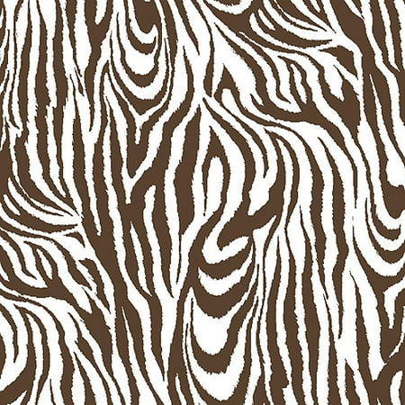 Creative Cuts Cotton Fabric, Large Zebra Print, Brown