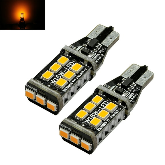 2x t10 921 912 60w high power 3535 chip led amber yellow interior light bulbs