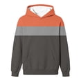 thumbnail image 5 of Ohufall 3-14Y Color Block Hooded Sweatshirt for Girls Kangaroo Pocket Long Sleeve Tops Comfort Fashion Casual Sweatshirts, 5 of 5