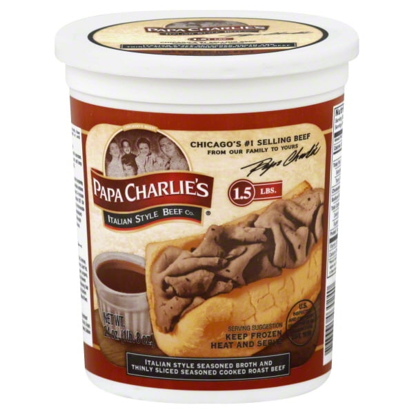 Papa Charlie Italian Beef Tub Frozen 24oz BrickSeek
