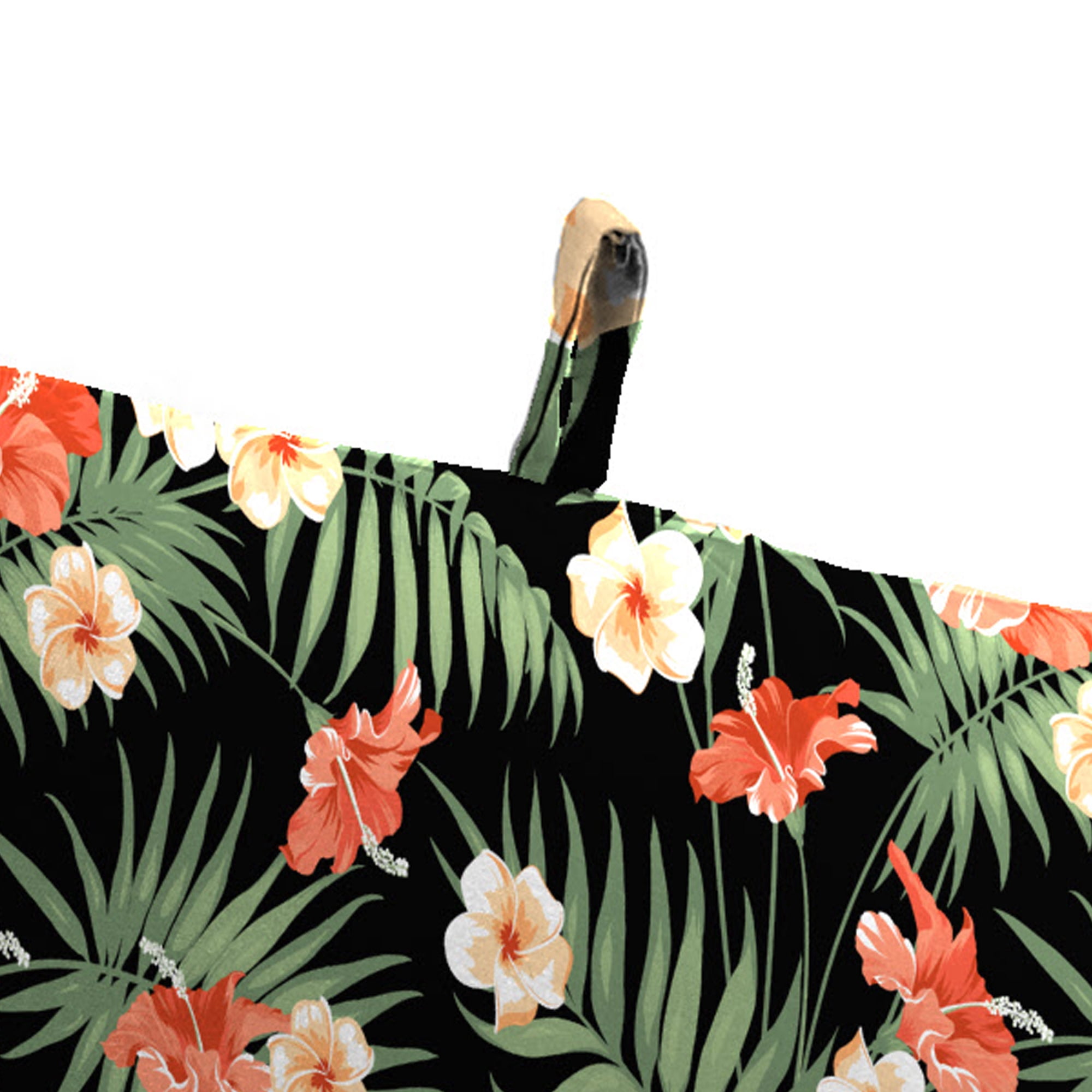 Jordan Manufacturing 43" x 21" Esmeralda Rust Black Tropical Rectangular Outdoor Chair Cushion with Ties and Hanger Loop