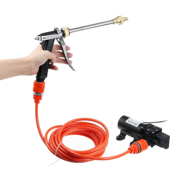 12V 100W Electric Car Wash Pump 200PSI High Pressure Spray ...