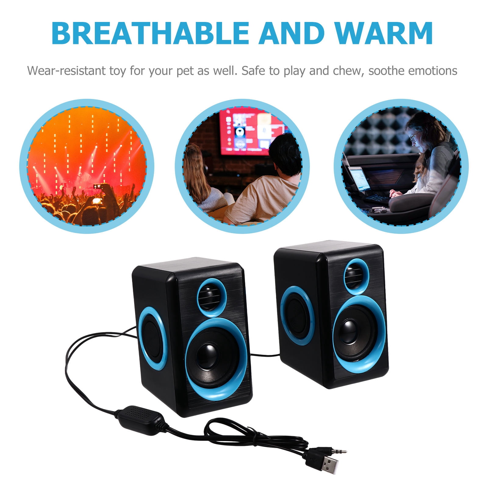 Mobutofu 2-Pack Computer Speakers for Home, Office, and Music Playback with Clear Sound