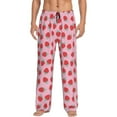 thumbnail image 2 of Kdxio Hand Drawn Strawberry Print Men's Sleep Pajama Pant Lounge Pants with Pockets, 2 of 8
