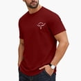 thumbnail image 3 of OGLCCG Western Shirts for Men Cowboys Letter Print T Shirt Vintage Graphic Tee Summer Short Sleeve Crewneck Tee Top,XL,Red, 3 of 5