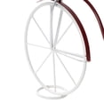 thumbnail image 6 of DecMode 31" x 15" x 23" Red Metal Bike Plantstand with Basket and Saddle Bag Planters, 6 of 11