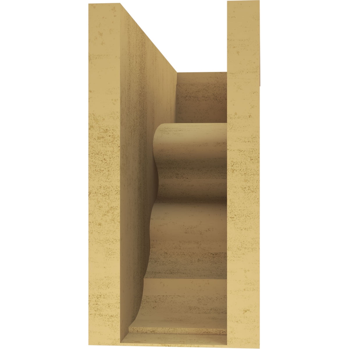 8"W x 24"D x 16"H Classic Highland Rough Cedar Woodgrain TimberThane Corbel, Primed Tan