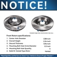 thumbnail image 5 of Detroit Axle - Front Brake Kit for 1994 1995 1996 Ford F-150 Bronco, Disc Brakes Rotors and Ceramic Brake Pads Replacement, 5 of 8
