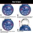 thumbnail image 4 of Master Lock Locker Lock Combination Lock For Gym And School Locker Blue 1528D, 4 of 5