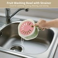 thumbnail image 2 of 2 PCS Fruit Washing Bowl with Strainer, Fruit Washing Basket with Lid & Folding Handles, Kitchen Draining Basket for Washing Storing, Fridge Keeper, Includes 8 Fruit Picks, 2 of 5
