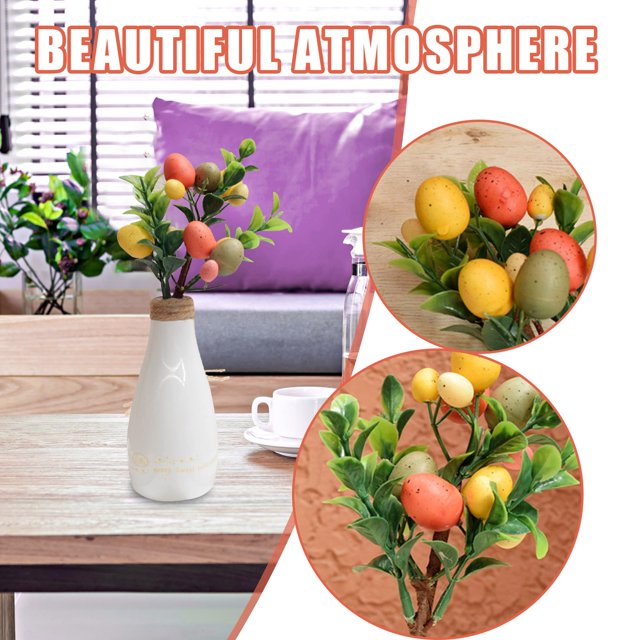 Decoraciones de Pascua, decoraciones de escritorio de oficina en casa, esquejes de flores artificiales TUTUnaumb HD Smart TV LED UN65NU7100FXZX