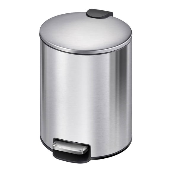 Bote de basura Hometrends Modelo con Pedal Color Metal redondo 5 Litros