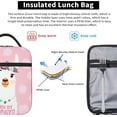 thumbnail image 5 of Cute Llama Animal Pink Alpaca Lunch Bag Insulated Reusable Lunch Box Lunch Tote Lunchbox Portable Bento Bags For Men Women Office Work Travel Picnic Camping, 5 of 6