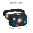 thumbnail image 4 of Saiise Solar System And Planets Pattern Double Compartment Fanny Pack Square Waist Bag Adjustable Hands Free Running Hiking Belt Pack Travel Security Twill Crossbody, 4 of 9