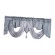 thumbnail image 5 of Cenefa de cortina con bolsillo para varilla, tratamiento de ventanas, cortina corta transpirable, festoneada Gris, 5 of 9