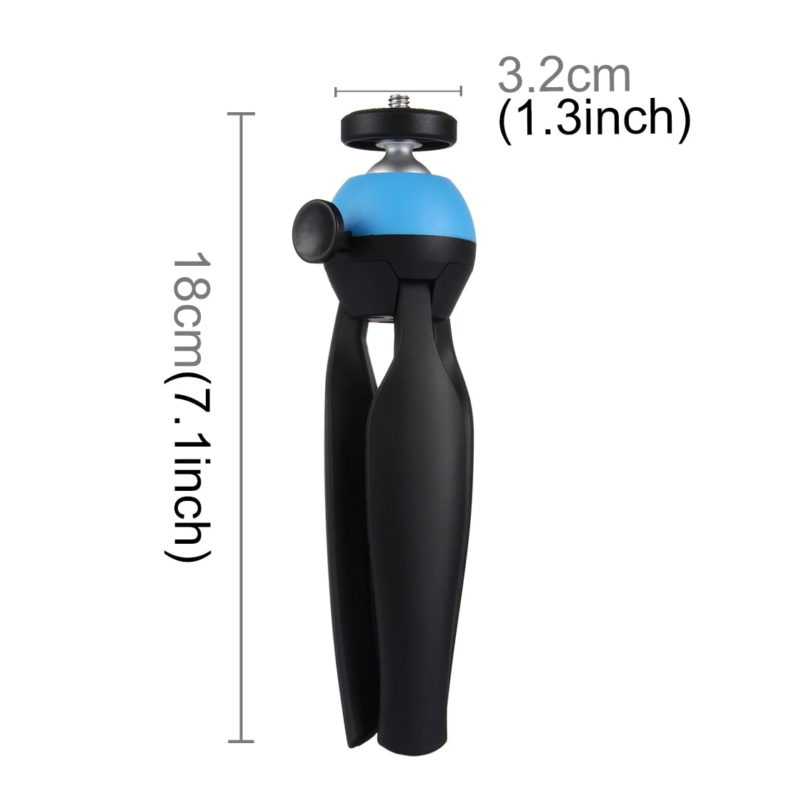 AMZER Pocket Mini Tripod Mount with 360 Degree Ball Head & Phone Clamp for Smartphones(Blue)