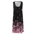 thumbnail image 4 of SMihono Summer Plus Size Dress for Women 2023 Mode Balnéaire d'Été Décontracté Imprimé Sans Manches Robe à Col Rond, 4 of 6