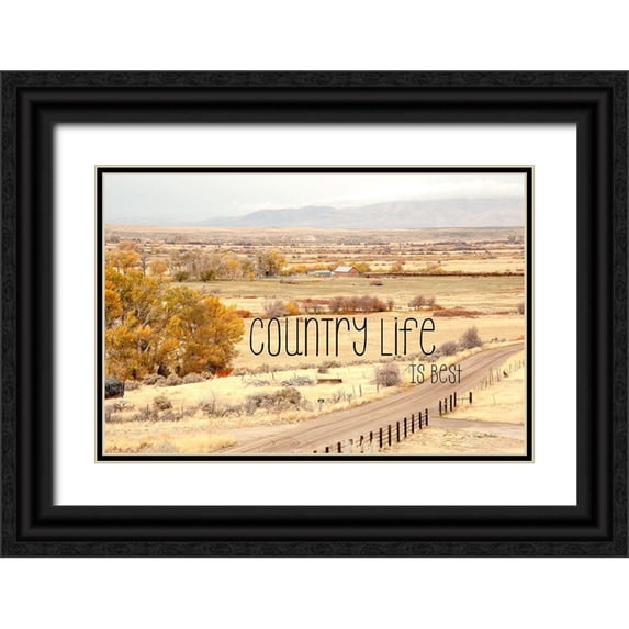 Murdock, Ramona 32x23 Black Ornate Wood Framed with Double Matting Museum Art Print Titled - Country Life is Best