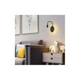 thumbnail image 5 of Lámpara de lectura de cabecera LED de 3 + 8W Lámpara de lectura de cisne flexible LED (negra) Luz de pared Luz de lectura LED con interruptor Blanco cálido 3000K Moderno, 5 of 5