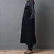 thumbnail image 2 of Nueva moda mujer de pana vestido vintage bolsillo correa casual otoño invierno flojo chaleco vestido Tomshoo Negro/M, 2 of 7