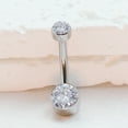 thumbnail image 2 of F136 Titanium Navel Piercing Zircon Diaphragm Clicker Hinge Segment Charming Belly Button Ring Body Jewelry Woman Accessories FGS, 2 of 7