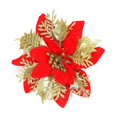 thumbnail image 1 of Adornos navideños, corona de ratán con flores doradas y rosas, flores decorativas, decoración de flores navideñas, suministros para árboles de Navidad DIY, 1 of 6