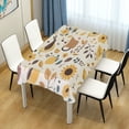 thumbnail image 4 of Yayeee Tablecloths 60" x 108" Rectangle Wrinkle Resistant Party Table Cover, Beige Birds Floral, 4 of 8