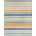thumbnail image 3 of Unique Loom Sacred Lotus Rug Multi/Ivory 7' 10" x 10' Rectangle Striped Beach/Nautical Perfect For Living Room Bed Room Dining Room Office, 3 of 7