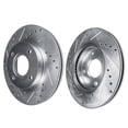 thumbnail image 6 of Detroit Axle - Front Brake Kit for Honda Civic Insight EL 10.32" Front Drilled and Slotted Rotors Ceramic Brake Pads Replacement Brakes and Rotors 4-Lug, 6 of 9