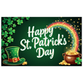 thumbnail image 5 of LUUFILx St Patricks Day Leprechaun Backdrop Rainbow Celebration Gold Coin Festival Banner Shamrock Party Supplies Photography Props Decoration Background, 5 of 8