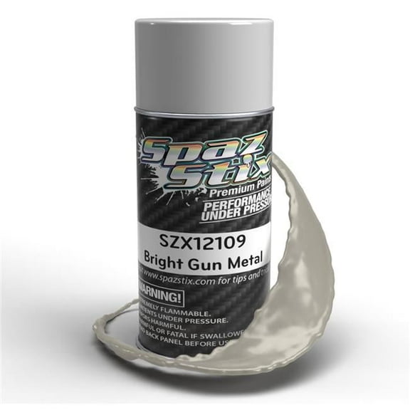 Spaz Stix SZX12109 3.5 oz Can Metal Aerosol Paint, Bright Gun
