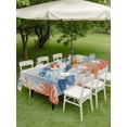 thumbnail image 3 of Outdoor Tablecloth with Umbrella Hole & Zipper, Sea Turtle Coastal Rectangle Tablecloth 60x84 Inch, Blue Red Summer Beach Coral Nautical Vintage Patio Table Cover Waterproof Table Cloth for Picnic, 3 of 7