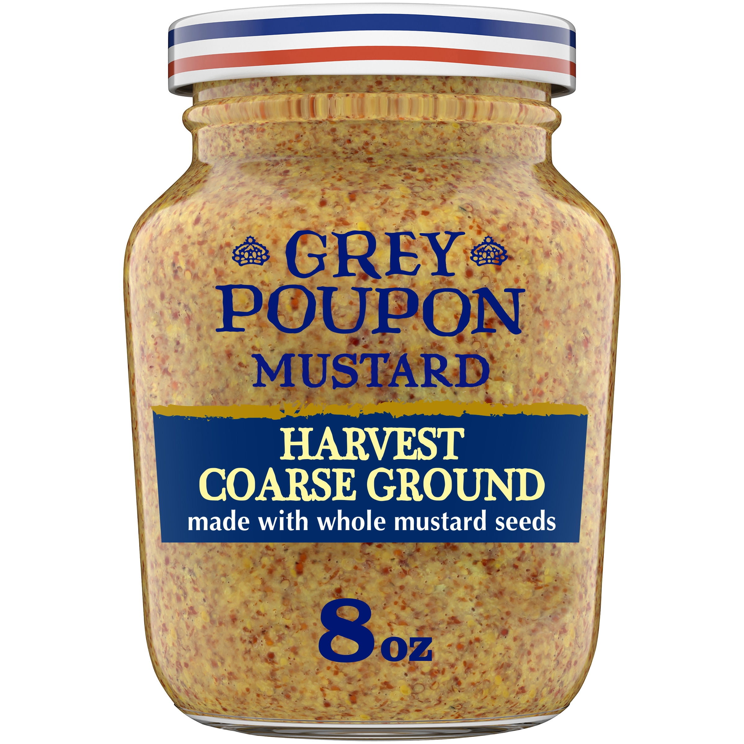 Grey Poupon Harvest Coarse Ground Dijon Mustard, 8 oz. Jar