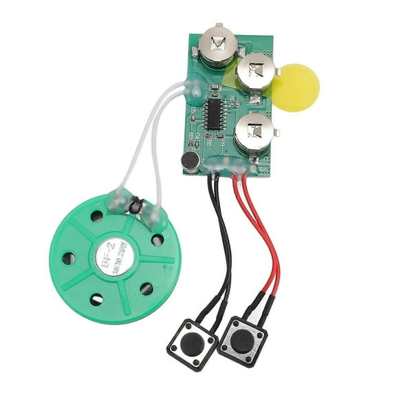 Recordable Sound Recording Module, 120 Seconds Loop Playback, Battery Powered Voice Recording Module for Greeting Card