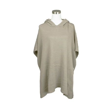 - Womens Fall and Winter Knitted Hooded Poncho Sweater Top