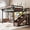 Black, variant on Bellemave Full Size Loft Bed with Desk, Stairs and Wardrobe, Metal Gaming Loft Beds with Beside Shelf & Pegboard and LED Light, Heavy Duty High Loft Bed with USB Ports, No Box Spring Required, White