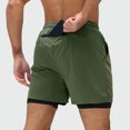 thumbnail image 4 of Mgmyaa Men's Running Shorts Loose Casual Short Pants Drawstring Elastic Waist Gym Sport Shorts with Pockets, 4 of 5
