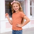 thumbnail image 6 of Gubotare Little Girls Tops Girls Shirt Toddler T-Shirt Concert Shirts Summer Short Sleeve Top 5T 6T (Orange,5-6 Years), 6 of 6
