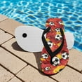 thumbnail image 3 of Psesaysky Boys Girls Flip Flops Sandals Soccer Red Print Water Park Summer Beach Swim Pool Shoes for Kids Indoor and Outdoor Size 3, 3 of 7