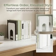 thumbnail image 5 of Unique Bargains Expandable Iron Bookends with Compartments White 5.2"L x 6.5"W x 8.5"H, 5 of 5