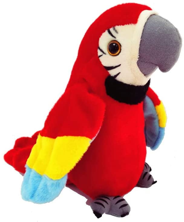 Talking Singing Parrot Plush Toy 22cm Electric Soft Stuffed Toy for Children 