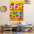 thumbnail image 2 of Elephant Nursery Decor Tapestry, Funky Floral Eastern Elephants Colorful Hand Drawn Fantasy Figures, Wall Hanging for Bedroom Living Room Dorm Decor, 40W X 60L Inches, Multicolor, by Ambesonne, 2 of 5