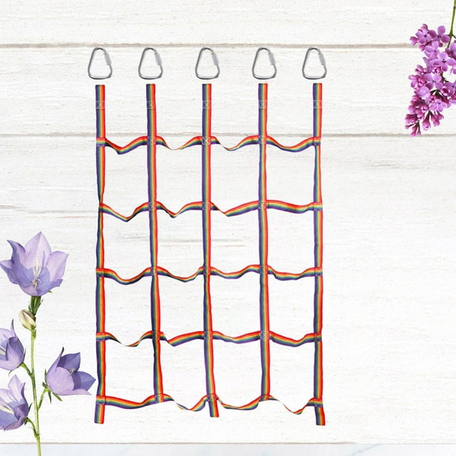 OULII 1 Set Kids Outdoor Climbing Toys Triangle Hook Metal Net for Backyard Playgrounds