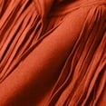 thumbnail image 4 of Women's Slim Fit Fringe Blazer Jacket Faux Suede Notched Lapel Long Sleeve Casual Tassel Outerwear for Party & Streetwear Orange-B S(S), 4 of 5