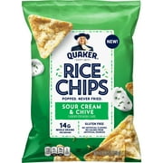 Quaker Rice Chips, Sour Cream & Chive Flavor, 5.5 oz Bag