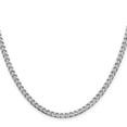 thumbnail image 7 of Auriga Fine Jewelry 925 Sterling Silver Rhodium-plated Polished 3.5 mm Curb Chain Necklace for Men 26", 7 of 7