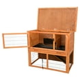 thumbnail image 5 of TRIXIE Weatherproof Outdoor 2-Story Small Wooden Small Animal Hutch Run & Pull-Out Tray, Brown, 5 of 7