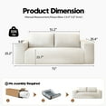 thumbnail image 2 of 71" Loveseat Sofa,Modular Couch with Deep Seat Memory Foam,Comfy Small Cloud Couch for Small Spaces,No Assembly Sofa for Living Room Bedroom,Apartment,White, 2 of 11