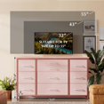 thumbnail image 2 of NEILA Dresser for Bedroom 55''TV Stand with Power Outlet & LED Wide Dresser with 10 Large Drawers Storage Fabric Drawer Unit for Bedroom Metal Frame, 2 of 8