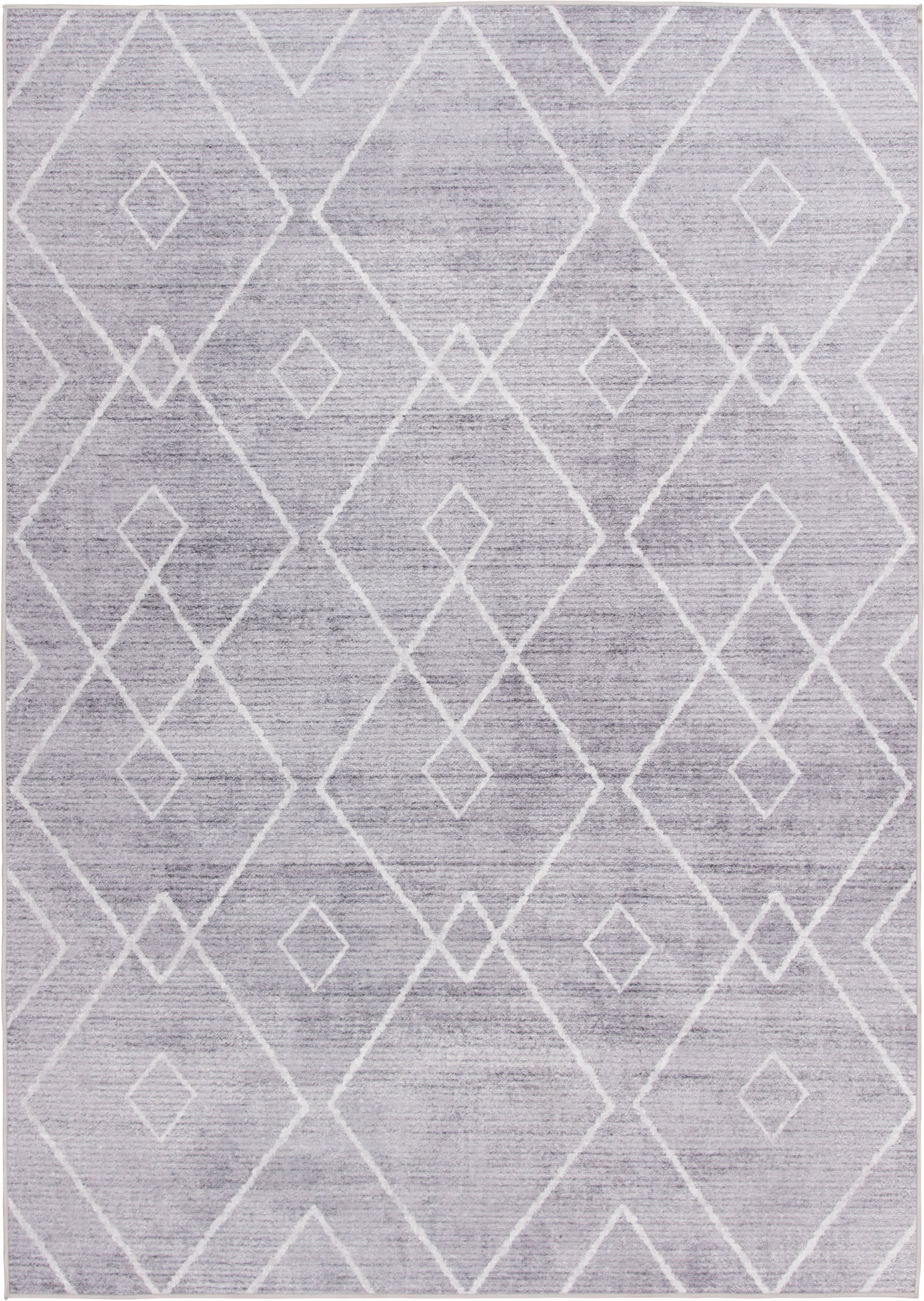 Better Homes & Gardens Diamond Machine Washable Area Rug, Gray, 5'x7'